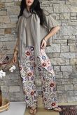 Riad Nights Relaxed Barrel Pant Black